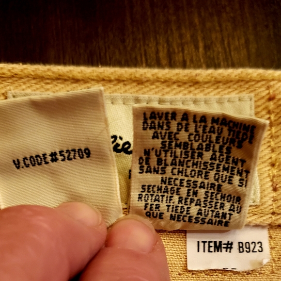 EDDIE BAUER High-Waisted VTG Jeans Relaxed Fit - Yellow - Size 14P - EVC - Picture 6 of 6